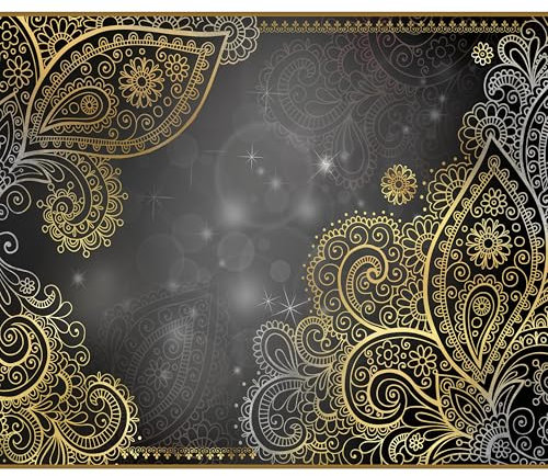 murando - Vlies Fototapete 350x256cm- Foto Tapete Schlafzimmer Wohnzimmer Vliestapete XXL Wandtapete Motivtapeten Bildtapete 3d Effekt Wand Dekoration - Orient Ornament bokeh grau f-A-0146-a-d