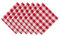 DII Checkered Tabletop Collection 100% Baumwolle, maschinenwaschbar, rot, 20 x 20 (Set of 6), 6