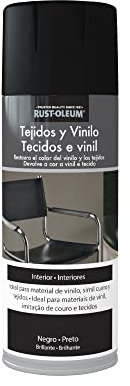 Rust-Oleum pintura Tejidos y Vinilo en spray Brillante Negro 400 ml
