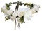 AWAYTR Blumen Stirnband Hochzeit Haarkranz Blume Krone, Elfenbein, Einstellbar