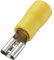 TRU Components 1572191 Flachsteckhülse Steckbreite: 4.8mm Steckdicke: 0.5mm 180° Teilisoliert Gelb