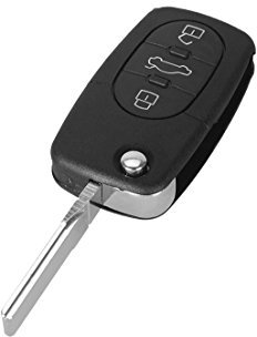 PHONILLICO Schlüssel für Audi A3 8p S3 A4 8e b6 8h S4 A2 8z A6 4b S6 RS6 A8 4d TT 8n | 3 Tasten | Fernbedienung Autoschlüssel