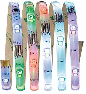 Paulmann 709.09 Digital LED Stripe Set 1,5m RGB+W 5,5W mit Farbwechselfunktion inkl. Fernbedinung