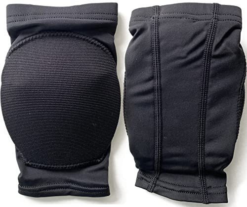 DANCEYOU Ginocchiera Danza Elastica Spugna Rigida Supporto per Bambini e Adulti per Pole Dance Yoga Allenamento Fitness Unisex, Nero S