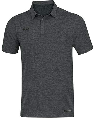 JAKO Herren Poloshirt Premium Basics, Anthrazit-Meliert, S