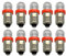 Ruiandsion LED-Taschenlampen, 12 V, E10, Mini-Lampen, weiß/blau/rot/grün/gelb, E10-Sockel, 10 Stück (rot)