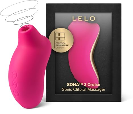 LELO SONA 2 Cruise - Sonic Suction Vibrator, Clitoral Stimulator, Cerise | This sonic suction vibrator uses Cruise Control for steady, consistent whole-clitoris stimulation during use.