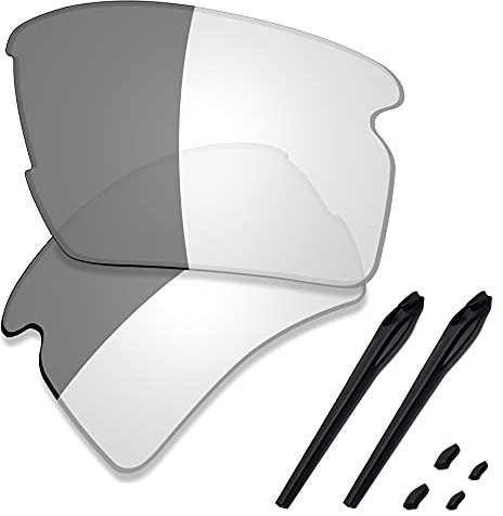 Saucer Verres de rechange et kit de caoutchouc pour lunettes de soleil Oakley Flak 2.0 XL OO9188, (Haute défense - Activation photochromique.), Taille unique