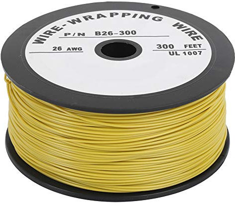 26AWG Silikondrahtkabel 100M/328.1ft UL1007 Elektrisches Drahtkabel Litzengelb 26 Anschlussdraht