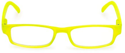 Contacta, Fluo, Occhiali da Lettura per Uomo e Donna, Occhiali da Lettura Leggeri e Colorati, Pratici e Funzionali, Montatura con Aste Flex, Diottrie +3,50, Colore Giallo, 18g
