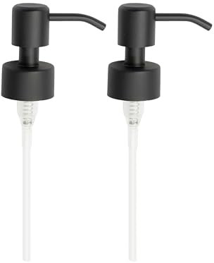 Kapitan Soap Dispenser Pump Replacement Head Black Spare Stainless Steel 28Mm Brushed Finish