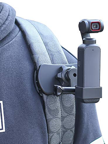SUREWO 360° drehbare Rucksack-Halterung, Schnellclip-Halterung mit erweiterbarem Rahmen, kompatibel mit DJI Osmo Pocket, Osmo Pocet 2(for Pocket)