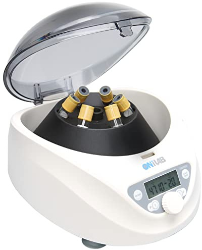 ONiLAB Centrifuga PRP, 6×15/10/7/1,5-5 mL, 300-5000 RPM, 2600×g | Centrifuga da banco LCD, timer 30 s-99 min, 2 programmi rapidi per separazione PRP