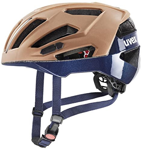 uvex gravel x - sicherer Performance-Helm für Damen und Herren - individuelle Größenanpassung - optimierte Belüftung - hazel-deep space matt - 56-61 cm