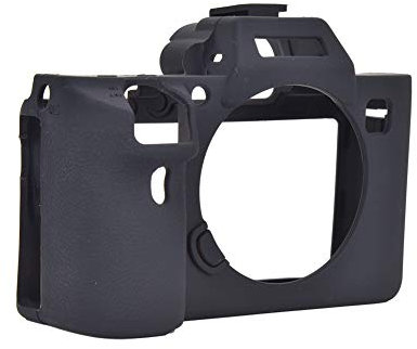 Professionelle, Sichere, Weiche Silikon-Kameratasche mit Gummigehäuse für Alpha A7iii A73 A7R3 A7Riii A7R Mark III A7 Mark III Digitale SLR-Kamera-Schutzhülle(Schwarz)
