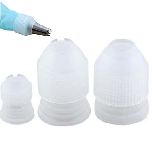 Acoplador para decoración de Pasteles, 3 uds., acopladores universales para repostería, Adaptador de plástico, boquillas para Manga pastelera para Decorar Pasteles