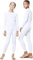 orbiz Thermo-Unterzieh-Set für Kinder, Winter, warme Unterwäsche, komplettes Set, lange Unterhose und langärmeliges Oberteil, weiß, 7-8 Jahre