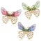 OOTSR Schmetterlinge Broschen für Frauen, Multicolor Legierung Schmetterling Stil Pin Kristall Brosche Schmuck für Party, Hochzeit und Jahrestag(3 Stück)
