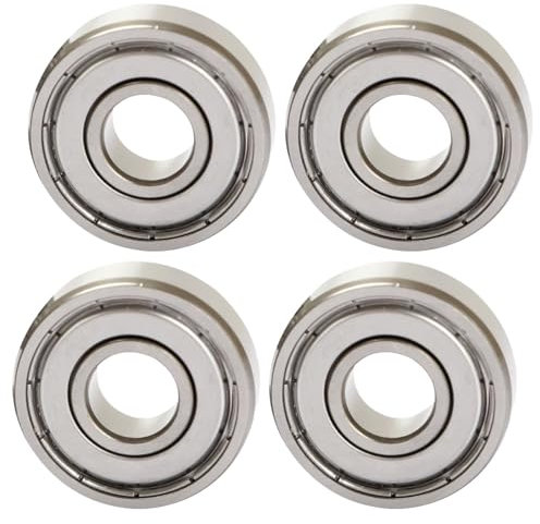 Alicer 4-teiliges Kugellager, 608 ZZ, für Inlineskates, Skateboard, Longboard, Roller, ABEC doppelt geschirmt, 608 Bearing (Silber)