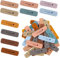50 Stück handmade label Handgefertigte Lederetiketten zum annähen Mikrofaser Lederetiketten Mit Löchern Mit Liebes Herz Lederetiketten Labels Zum Annähen Für Diy-hüte Kleidung Annähen, 10Farben