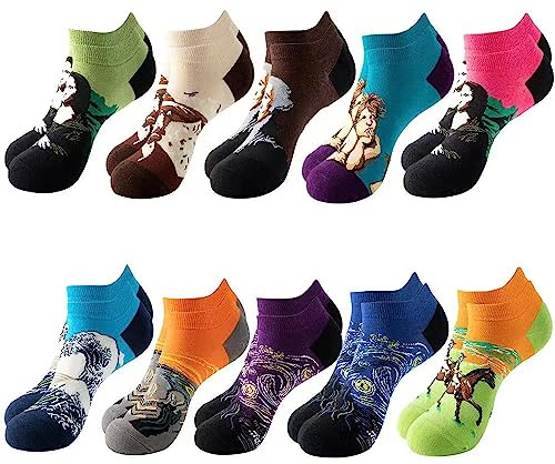 GEYIWSSXY Bunte Socken Herren Damen 39-42 Lustige Sneaker Kurze Socken für Männer Lässig Baumwolle Socken