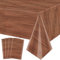 XJLANTTE 4 Stück Tischdecken mit Holzmaserung, rustikale Tischdecken, rechteckige braune Holztischdecke für rustikale Partys, Western-Scheunen-Motto-Geburtstagsparty, 139,9 x 218,6 cm (Holzmaserung)