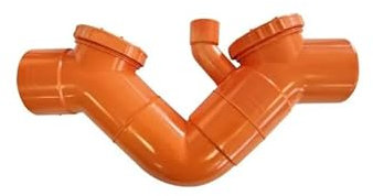 Sifone con sfiato in pvc (2 Tappi) - Diametro 110