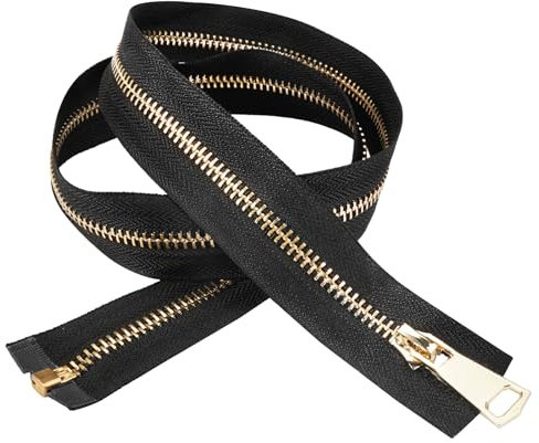 Grandi Separare Cerniera Lampo #5, Nero Cerniera Lampo 80 cm, Cerniera per Giubbotto in metallo, Cerniera Lampo Lunga, Chiusure Lampo per Jacket, per Jacket Cucire Cappotti Giacca, Larghezza 30 mm