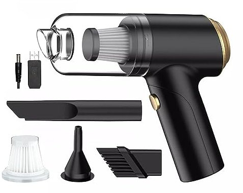 Topchances Handheld Vacuum,Car Vacuum Cleaner Cordless with Powerful 12000PA Suction Lightweight Mini Hand Held Vacuum Strong Cyclonic Suction for Cleaning Cars, Homes, Pets and Small Spaces.