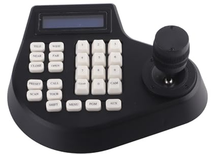PTZ-Kamera-Tastatur, Langlebiger PTZ-Kamera-Controller-LCD-Bildschirm für Einfache Installation und Sicherheit (EU-Stecker 100 bis 240 V)