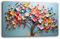 Quadro Moderno soggiorno ALBERO della VITA Astratto Quadri moderni da Parete XXL grande Stampa su tela Canvas Decorazione Murale muro Arredo Camera da letto Salone (1, 40x70 cm)