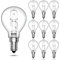 Lamptobe 10-Pack SES E14 Golf Ball Bulb Dimmable, 42W G45 Small Edison Screw Globe Light Bulb 240V Classic Mini Globes Clear Round Light Bulbs Warm White 2700K