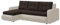 FORNIRO 24 Fabio Ecksofa mit Schlaffunktion und Bettkasten - Sofa mit 3 Sitzen Überzug - Schlafcouch L-Form Universal - Modern Couch - 226x143x83 cm - Braun-Beige