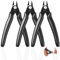 3 Pièces 4.5 Pouces Pinces Coupantes Noires - Mini Pince Coupante Précision pour 3D Print, Électronique, Modélisme Plastique, Bijoux, Maison - Rapide et Facile Pince Coupante de Côté Durable