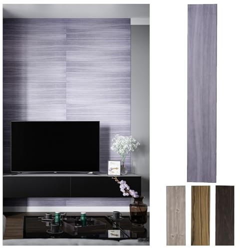 MDEKOR Panneaux muraux en bois - 16,7 x 100 cm - XPS 3D - Revêtement mural aspect bois - 240 pièces = 40 m² 02A - Panneaux de 4 mm d'épaisseur - Plaques décoratives en Porystyrène, pour l'intérieur