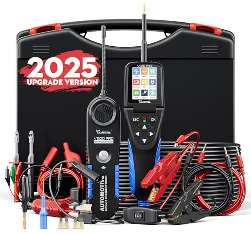 VDIAGTOOL V500 Pro Automotive Power Circuit Probe Tester with Breaker Finder, 9V-30V Auto Electrical Circuit Tester Kit, Multimeter/Oscilloscope/Relay/Injector Test, Open Short Finder, 20FT Cable