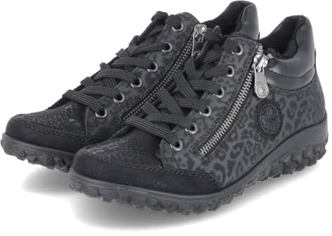 Rieker 59500-00 Schnürstiefel Synthetik Damen in schwarz-Kombi