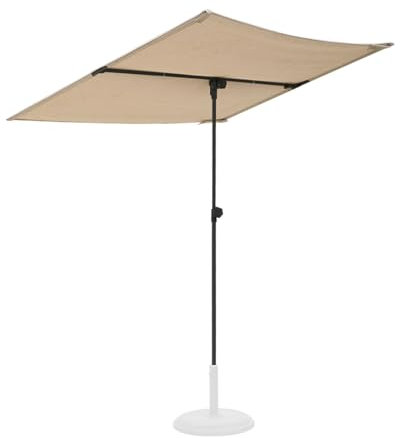 Acomoda Textil – Sombrilla Rectangular Ajustable Protección Rayos UV 180x130 cm para Jardín, Patio y Terraza. Parasol con Ajuste Lateral, Inclinable, Elevable, Resistente, Transportable y Estable.
