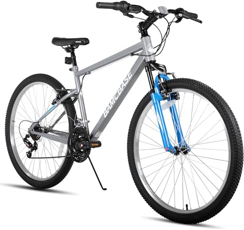 HILAND Agave 26 27.5 Inch Mountain Bike for Adults, 18-Speed Hardtail MTB with V-Brakes, Hardtail Mountain Bike with High Carbon Steel Frame, Unisex Commuter Bicycle