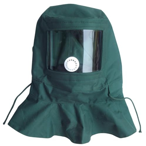 Sandblasting Hood, Clear Vision Sand Blasting Hood Mask with Adjustable Rope, Anti Dust/Wind Protective Gear Mask for Polishing, Sandblasting, Painting, Powder Coating Sand Blasting