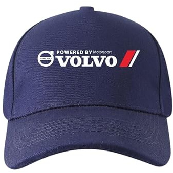 Baseball Cap mit Auto-Logo für Volvo C70 Coupe Cabrio II 2009-2013, Baumwoll-Mütze Verstellbar für Damen & Herren Baseballkappe mit Autologo,Navy Blue-A