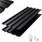 XMTECH 12x Trapezblech Profilblech 115 x 45 cm = 6,2 m² Schwarz – Verzinkt, Wetterfest & Korrosionsbeständig, Stahlblech Trapezprofil Dachplatten für Gartenhaus, Carport & Wand