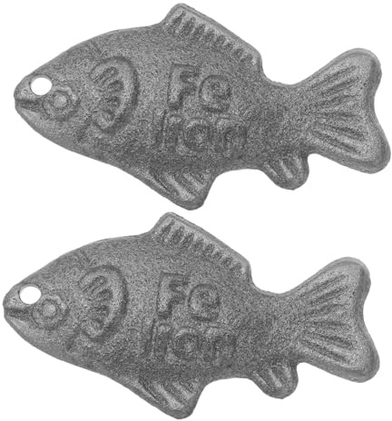 CONGARTENO 2pcs Cast Iron Supplement Fish-shaped Iron Supplement Kitchen Tool for Cookware Health Silver