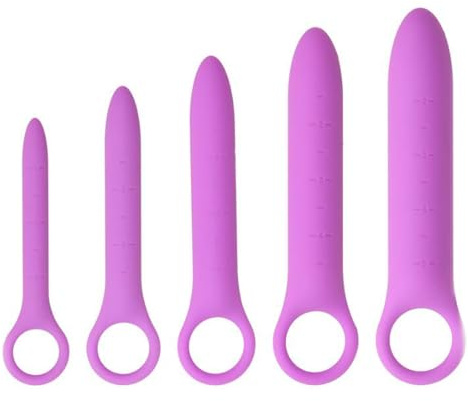 Silikon Dilator Vaginale Trainer dilatoren set, Dilatoren Set Frauen mit 5 Vaginale Trainer Silicon,Progressive Dilatoren für Frauen,Sex Spielzeug für die Frau extrem hart,Anal Spreizer (Violett)
