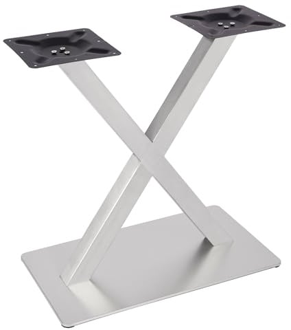 HIKUUER Tischbeine Metall Edelstahl Tischbein-Ständer Tischkufen Tischgestell Universales Gestell für Esstisch Tischfüße für Schlafzimmer, Wohnzimmer, Balkone