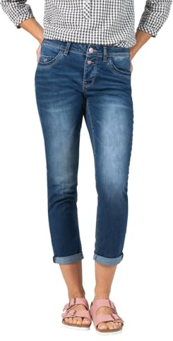 Timezone 7/8 Damen Jeans Slim NALITZ 7/8- Mid Waist - Slim Fit - Blau W24-W33
