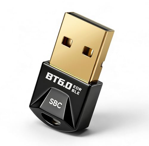 Adaptateur USB Bluetooth 6.0 AIYEEN pour PC, dongle Bluetooth USB sans Pilote, Connexion jusqu'à 7 appareils, portée étendue de 30 m, pour Casques, Haut-parleurs, Souris, Clavier (Windows)