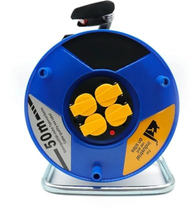 LNHHG 4 Way Cable Reel Retractable Iron 50m 40m 25m Extension Power