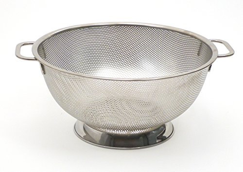 RSVP International International Endurance Stainless Steel Precision Pierced Colander, 5-Quart (Punch-5), 18-8 Steel