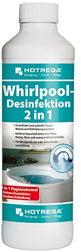 HOTREGA Whirlpool-Desinfektion 2in1 500 ml | Whirlpool Reiniger | Desinfiziert, reinigt und entkalkt | Kraftvoll gegen Kalk Bakterien Viren & Gerüche